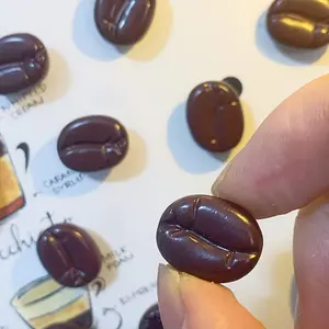 10/20/50 pieces Coffee bean magnetic refrigerator magnets Simulation food photo stickers Realistic Appearance Message stickers Decorative Home kitchen decoration