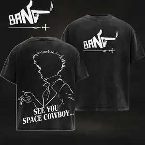 Cowboy Bebop Unisex Washed Shirt, 90s Manga Aesthetic T-Shirt, Whatever Happens Unisex Top ACR