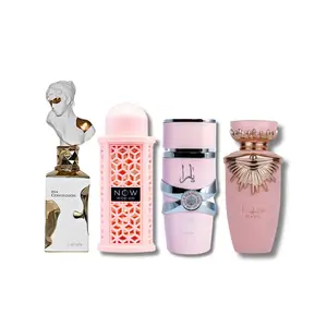 Lattafa Combo Set Haya, Yara, Now Women & Her Confession Eau De Parfum 3.4FL.OZ Perfume Women's Floral Arabian Fragrance Floral Oriental Fragrance Aromatic Cologne