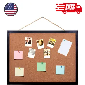 Black Cork Board Bulletin Board, 14.6X 11