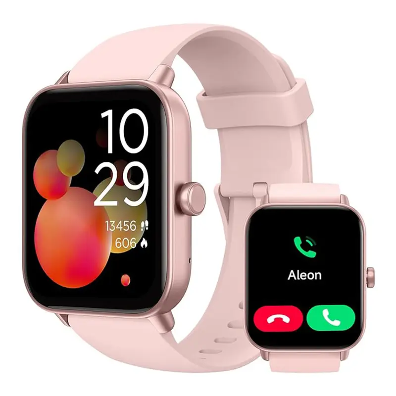 TOOBUR Smart Watch for Women Men Smart Voice Assistant 1.8" Compatible Android iPhone Answer&Make Call Step Counter Sleep Tracker 100 Sports Fitness Tracker Watch IP68 Waterproof Swimming Smart Watch