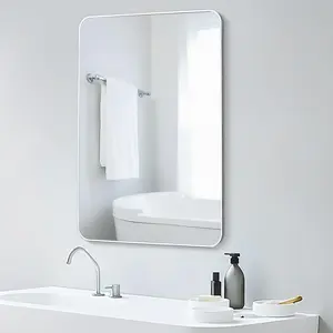 20x30 Rectangle Mirror Full Length Wall Mounted Hanging or Against Wall Metal Frame Dressing Make-up Mirrors for Entryway Bedroom Bathroom Living Room 20 30 inch Silver Decor