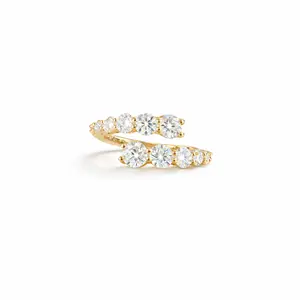 Vercelli Graduated Diamond Wrap Ring
