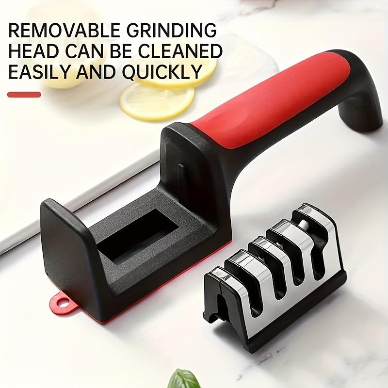 Level 4 Professional Knife Sharpener - Easy to manually sharpen tool, suitable for home use, easy to sharpen - High quality PP and TPR body, durable and long-lasting