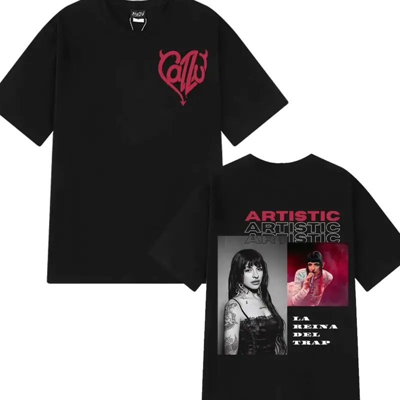 Cazzu Collection] Singer Cazzu Latinaje Vintage Prited T Shirt