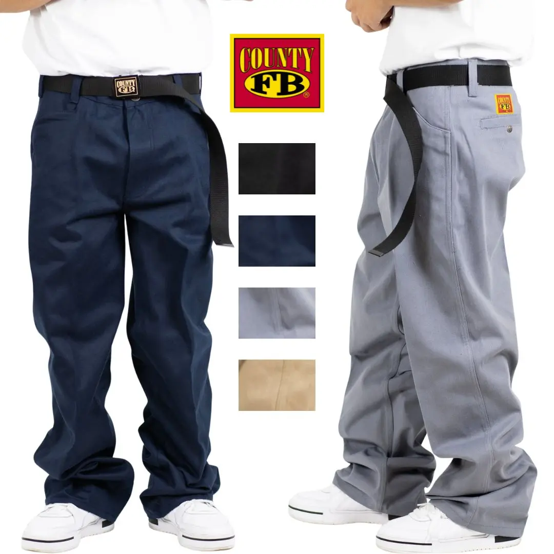 FB County Men's 50/50 "The Bomb" Pants, Heavyweight Cotton-Poly Twill with 90's OG Cut for Casual Wear, Dry Clean Only, Dry Clean Men's Pants