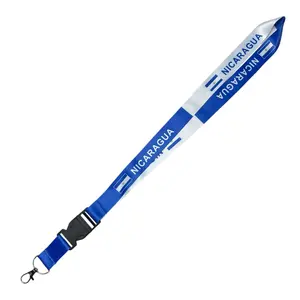 Nicaragua flag, ID Badge Holder, Detachable | Bandera de Nicaragua Lanyard Para llaves o Identificación Retractable