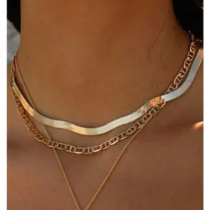 Herringbone Chain Necklace. 5mm