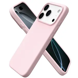 ORNARTO Compatible with iPhone 17 16 15 Series Case, Slim Liquid Silicone 3 Layers Full Covered Soft Gel Rubber Shockproof Phone Case, Protective Cover with Anti-Scratch Microfiber