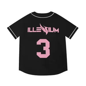 Illenium Jersey Rave Music Festival Concert Jersey Unisex Black and Pink #Baseball