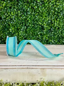 1.5 Inch By 10 Yard Robin Egg Blue Iridescent Royal Burlap Glitter Ribbon