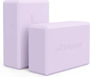 Trideer Yoga Blocks 2 Pack, Soft Non-Slip Surface Premium Foam Blocks, Supportive, Lightweight, Odor Resistant, Yoga Accessories for Pilates Meditation General Fitness Stretching Toning Trideer