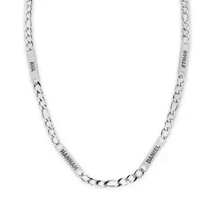 Figaro Personalized Name ID Necklace Male