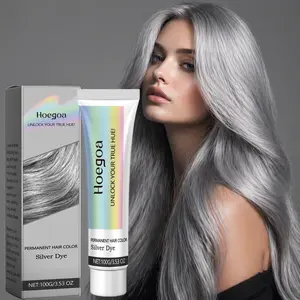 Silver Hair Dye Cream Long Lasting Fade Resistant Nourishing Formula for Ash Gray Highlights Easy to Apply Non Damaging