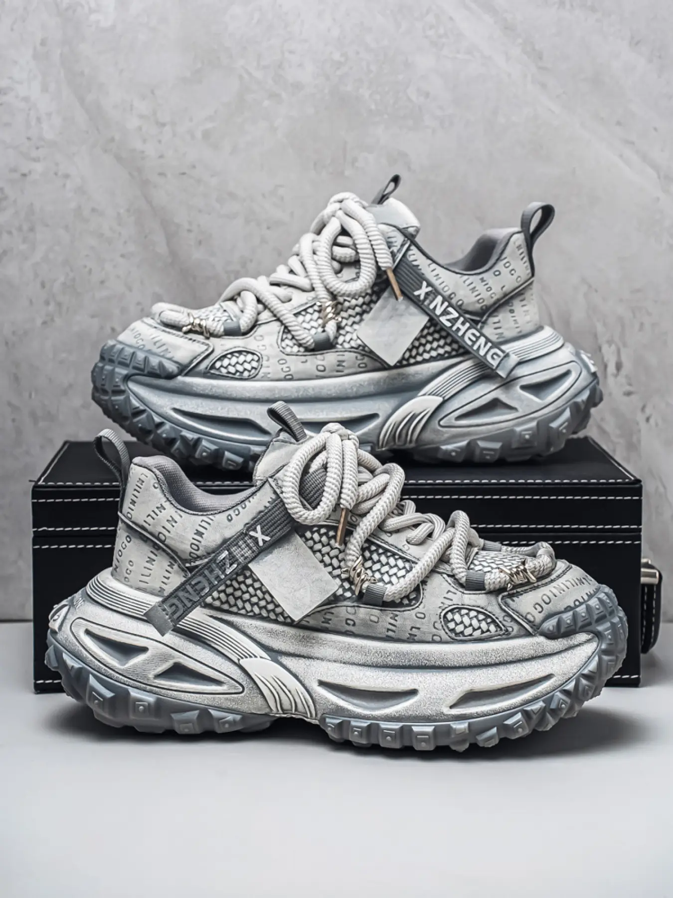 39-44 Plus Size Korean Sports Dad Sneaker Shoes, Breathable Lightweight Sneakers, Walking Shoes, Breathable Upper, Lightweight Cushioned, Anti-Slip & Durable, Trendy 3 Colors, For Daily Wear & Fashion Street Style