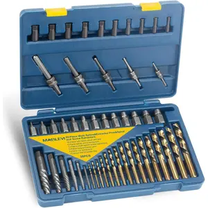 55-Piece Screw Extractor Set, Broken Bolt extractors & Multi-Spline Extractors, and for Removing Stripped Screws, Studs, Fittings, Lugs Extraction