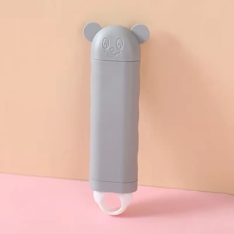 Cartoon Handheld Static-Free Self-Cleaning Pet Hair Remover Brush - Eco-Friendly Reusable 2-Way Lint Scraper with Built-In Storage Box, Portable Cleaner for Cat/Dog Fur on Clothes, Sofa, Multi-Color Pet Grooming Tool