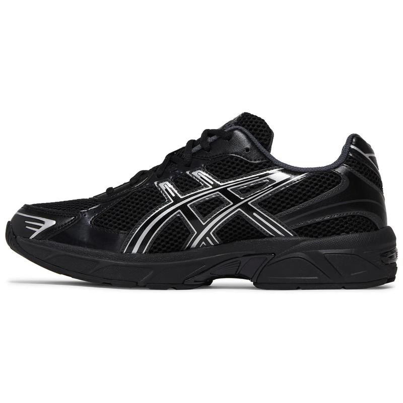 ASICS Gel-1130 Black Pure Silver Mens Unisex Athletic Running Sneakers 1201A906-001 Round Toe Breathable Mesh Gel 1130 Closed Sports Chunky Trainer Workout Shoes