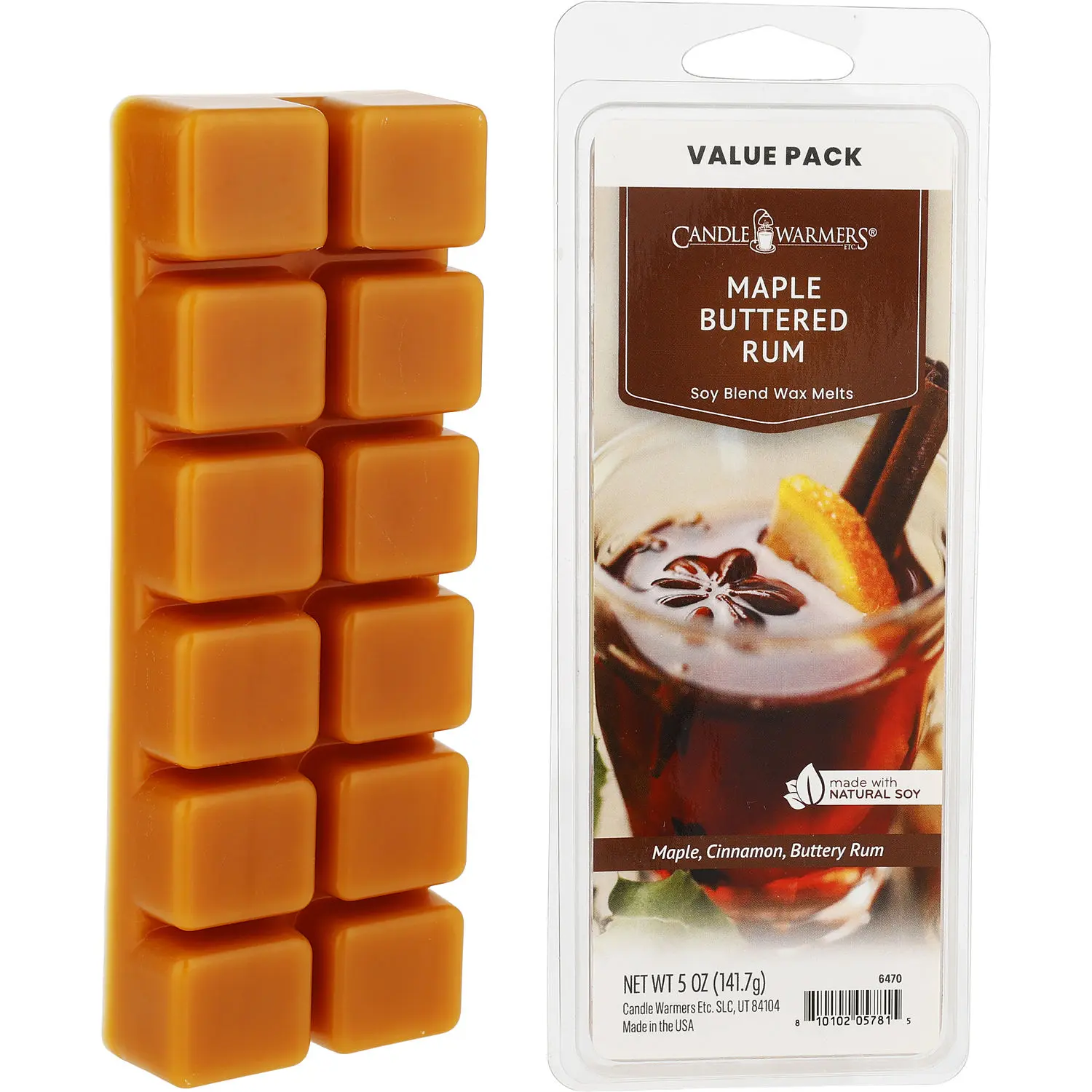 Candle Warmers Mapple Buttered Rum By Candle Warmers Soy Blend Wax Melts For Unisex