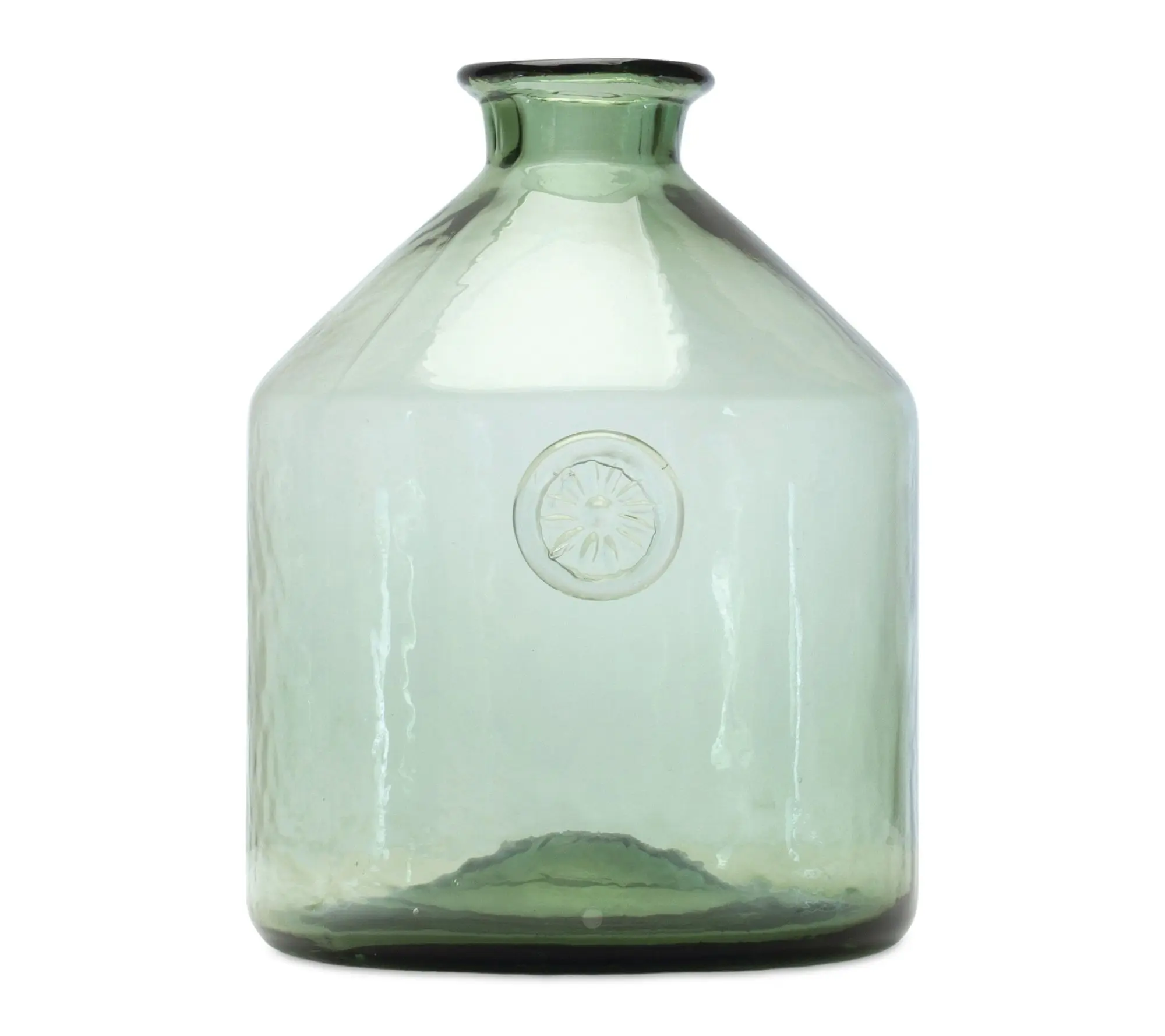 HomeRoots 9" Sage Green Cylinder Glass Table Vase