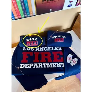 911 Diaz Firefighter Sweatshirt - Movie TV Show shirt - Los Angeles Fire Department Merch - LAFD 118 Squad Shirt