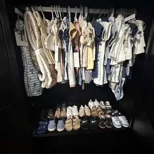 Metal Wardrobe Closet with 2 Doors & 2 Drawers, 71"" Tall Armoire Wardrobe Closet with Hanging Rods and Adjustable Shelf, Steel Wardrobe Storage Cabinet for Bedroom, Large mothersdaygift