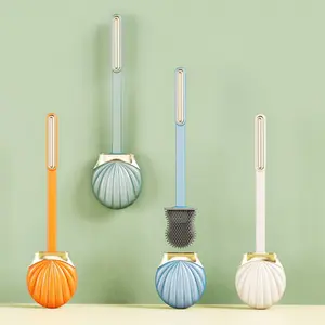 Silicone Toilet Brush Set Toilet Long Handle Cleaning Brush