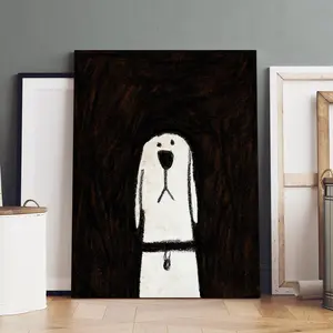 Dog Pattern Unframed Painting, 1 Count Modern Artwork, Minimalist Design, Artistic Wall Art Decor for Home Living Room Bedroom Office, Home Decor Ideas, Ornaments