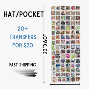 Hat/Pocket | Dollar Deals DTF Transfer Gang Sheet For Graphic Tees Apparel Designs