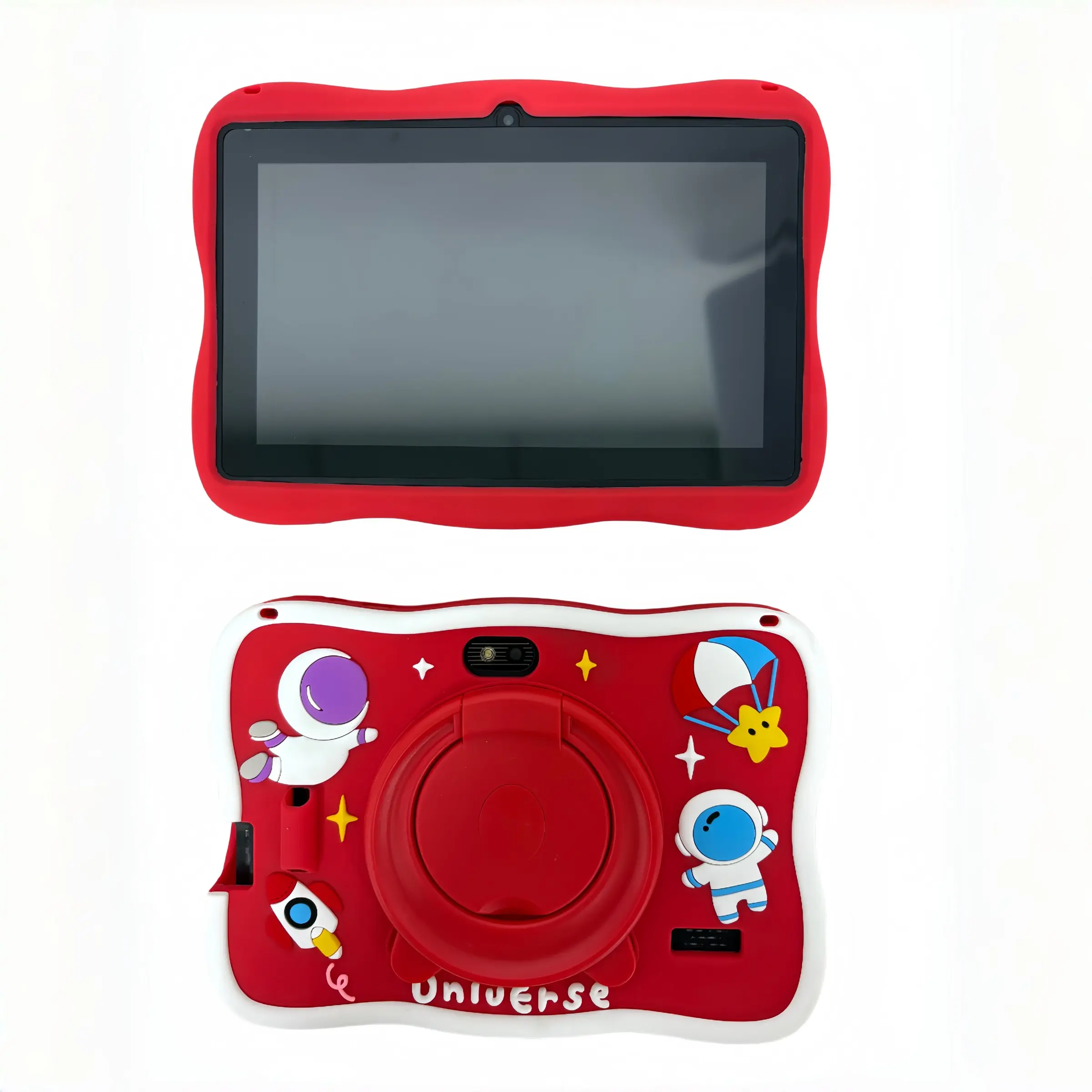 7 Inch Kids Android Early Education Tablet, Eye Protection Anti-Drop, Silicone Full Cover, Toddler Learning Machine, Rechargeable Learning Tablet, Toddler Tablets, Perfect Birthday & Children's Day Present for Boys Girls