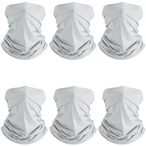 6 Pack Neck Gaiter Face Cover for Men, Cooling Sun Protection Balaclava Scarf, Breathable Windproof Bandana Mask for Skiing, Fishing, Cycling, Hiking, Running & Outdoor Sports summerwins
