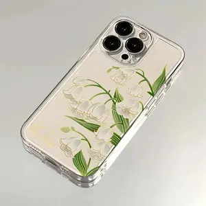 Simple Flower Design Lily of the Valley Pattern Transparent Phone Case, TPU Material, Anti-Slip Anti-Drop, Compatible with iPhone 17PROMAX 17AIR 17/16/15/14/13/12/11 PROMAX X XS PLUS, TK45