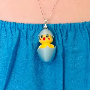 Chickadee Hatching Chick Necklace – Sterling Silver Chain