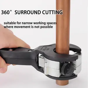 Heavy duty ratchet pipe cutter, Pipe cutting tool, suitable for copper/aluminum/stainless steel/PE pipes, ergonomic handle, adjustable durable structure, efficient air conditioning maintenance and pipeline installation manual tool