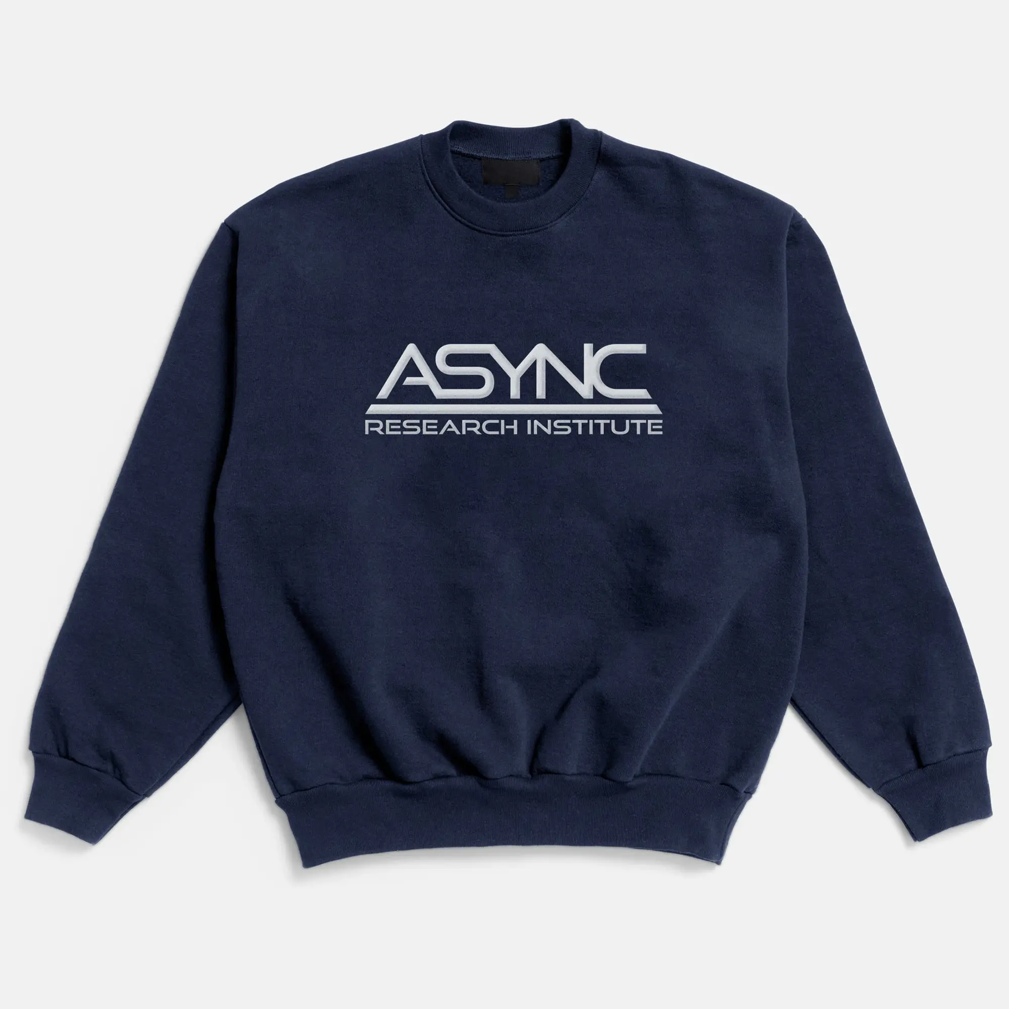 ASYNC Research Institute Sweatshirt - Premium Heavyweight Cotton Crewneck Pullover for Men Women, Aesthetic Vintage Streetwear Graphic Jumper, Comfortable Oversized Fit Casual Top
