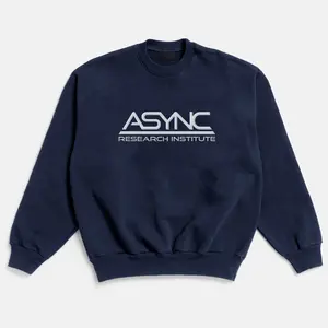 ASYNC Research Institute Sweatshirt - Premium Heavyweight Cotton Crewneck Pullover for Men Women, Aesthetic Vintage Streetwear Graphic Jumper, Comfortable Oversized Fit Casual Top