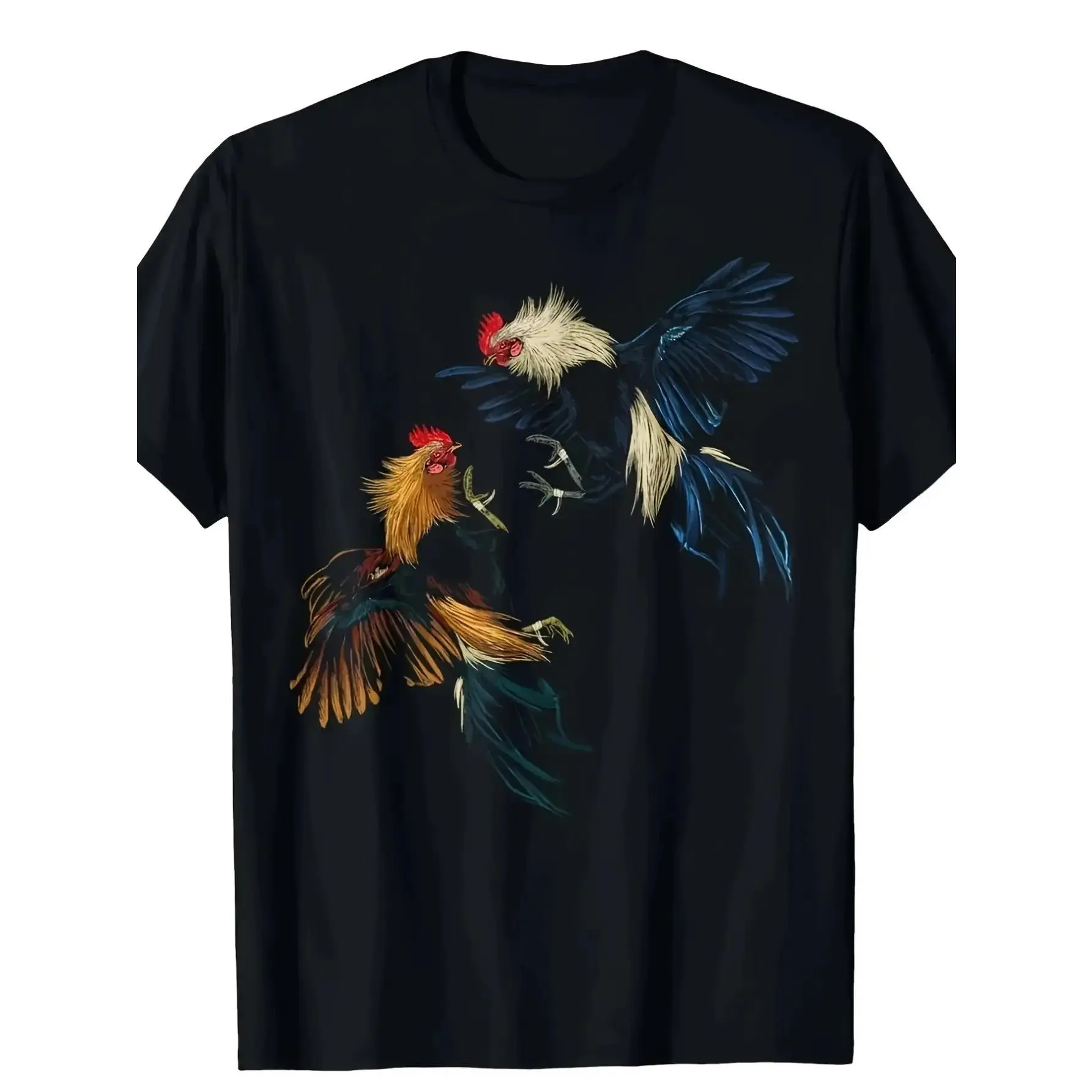 old,Rooster T-Shirt Round Neck % Cotton T-Shirt Short Sleeve Women Men Family T-Shirt Funny Gift T-Shirt Regular Fit Comfortable Stretch Fabric All-Season Wear Cotton T Shirts,Men's
