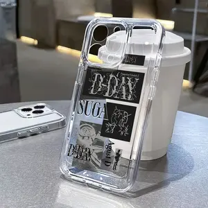 Korean Singer Rapper Suga Agust D Music Album Phone Case, Protective Transparent Tpu Soft Back Cover for iPhone 16e 16 15 14 13 12 11 Pro Max X XR XS Max 8 7 Plus