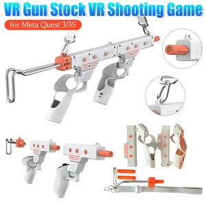 VR Shooting Game Accessories for Meta Quest 3/3S VR Controller Stock Detachable Rifle Adapter ABS Enhanced Immersion for Quest 3