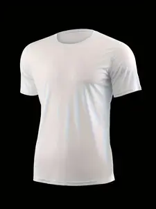 Summer New Ice Silky Fiber Fabric Quick- Mesh Breathable T-Shirt for Men, Summer Short Sleeve Fitness Clothing, Running Wear, Cycling Apparel, Workout Shirt