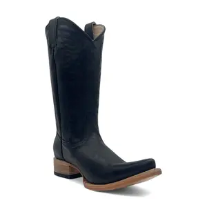 Men’s Genuine Leather Snip Toe Embroidered Boot