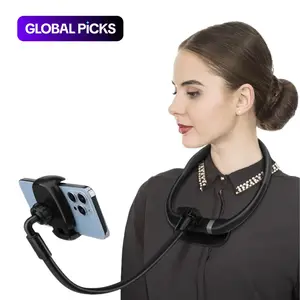 Silicone Neck Phone Holder, Hands-free Flexible Gooseneck Phone Holder Video Recording Neck Hanging Phone Bracket, Phone Accessories, Smartphone Accessories
