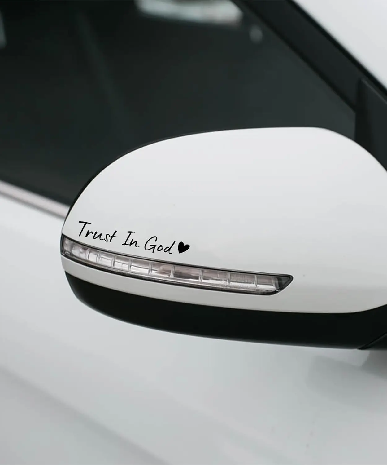 4PCS Car Stickers,Cars Decals,Car Accessories Trust in God Rearview Mirror Sticker,Auto Stickers and Decals,Auto Decals for Women,Trust in God Mirror Decoration,Fits Most Vehicles (Black)