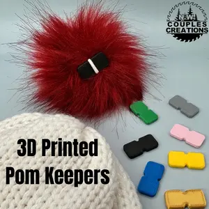 NWCC 3D Printed Pom Keepers for Knitting & Crochet Enthusiasts - small Size, Various Colors