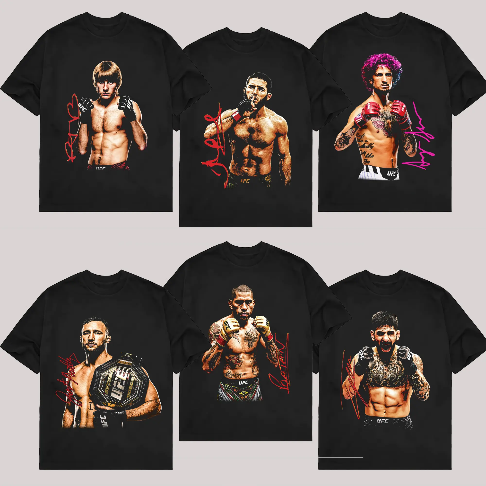 [Collection] UFC Unisex T-shirt, Men's UFC Fighters Short-Sleeve T-Shirt - MMA Fan Apparel, Champion Sports Top, Gift for Him, Boxer Graphic T-Shirt, Boxing Fan Gift