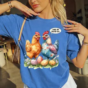 I Was An Easter Egg Shirt, Easter Shirt, Chicken Graphic Tee, Funny Easter Shirt, Womens Graphic Shirt, Comfort Colors Shirt
