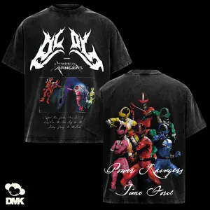 power rangers TIME FORCE 24 YEAR EDITION Vintage Unisex Oversize Anime Manga Washed Cotton T-shirt, Graphic Tee, Anime Lover, Anime Merch Fan, Outfits Men, Boys Merch