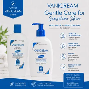 Vanicream Sensitive Skin Bundle | Gentle Body Wash + Liquid Cleanser