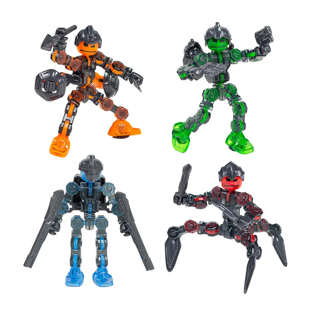 Klikbot Guardians 4-Pack | Clear Stop Motion Figures Klikbot Guardians 4-Pack | Clear Stop Motion Figures