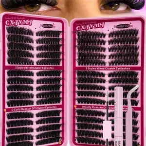 Cluster Lashes Extensions Kit 30 Rows 60D 80D 100D False Eyelashes for Dramatic Look Cosmetic Makeup